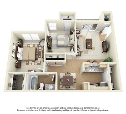 Creekside Apartments In Dallas, TX offers spacious 1 and 2 Bedroom Apartments!